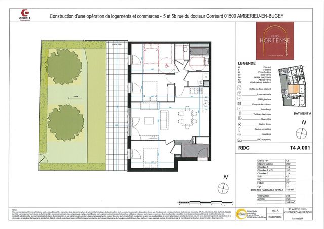 Appartement à vendre - 4 pièces - 79.0 m2 - AMBERIEU EN BUGEY - 01 - RHONE-ALPES - Century 21 Christal Immobilier