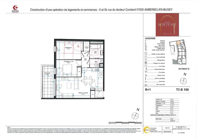 Appartement à vendre - 3 pièces - 60.4 m2 - AMBERIEU EN BUGEY - 01 - RHONE-ALPES - Century 21 Christal Immobilier